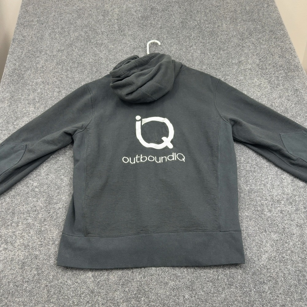 American Giant Zip Up Hoodie Men XL Black Cotton OutboundIQ Graphic Casual Style - Picture 6 of 8